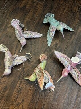Lena Liu's Precious Jewels Hummingbird Porcelain Ornament Collection